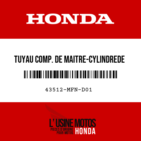 image de 43512-MFN-D01 TUYAU COMP. DE MAITRE-CYLINDREDE FREIN AR.