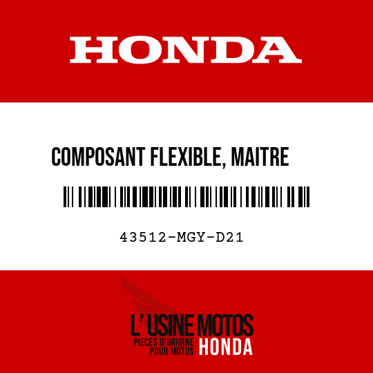 image de 43512-MGY-D21 COMPOSANT FLEXIBLE, MAITRE    CYLINDRE AR