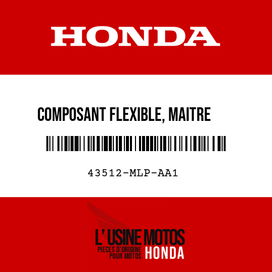 image de 43512-MLP-AA1 COMPOSANT FLEXIBLE, MAITRE    CYLINDRE AR