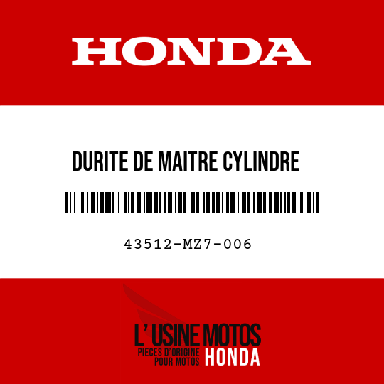 image de 43512-MZ7-006 DURITE DE MAITRE CYLINDRE