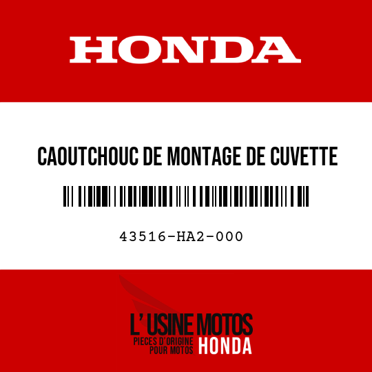 image de 43516-HA2-000 CAOUTCHOUC DE MONTAGE DE CUVETTE D'HUILE