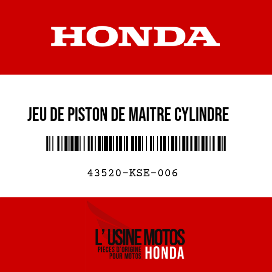 image de 43520-KSE-006 JEU DE PISTON DE MAITRE CYLINDRE