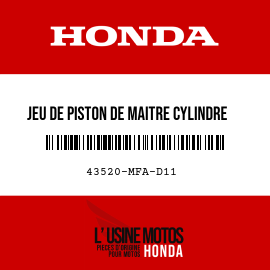 image de 43520-MFA-D11 JEU DE PISTON DE MAITRE CYLINDRE AR.