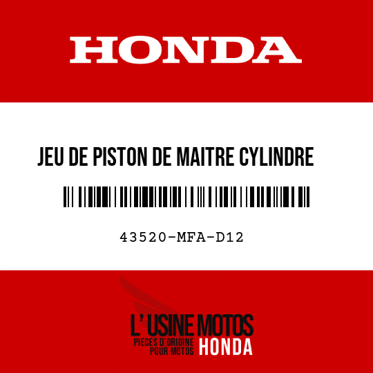 image de 43520-MFA-D12 JEU DE PISTON DE MAITRE CYLINDRE AR.