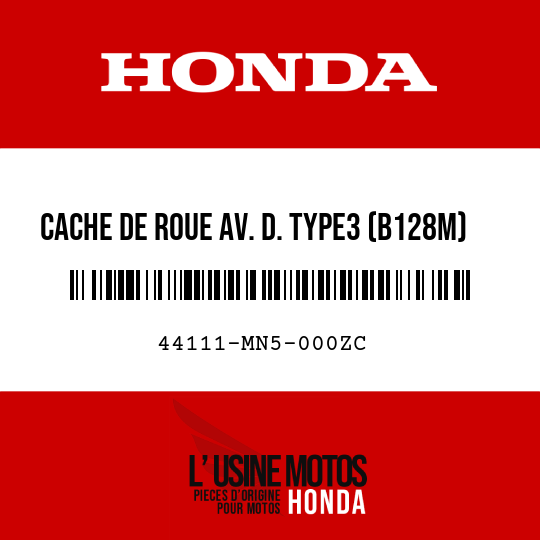 image de 44111-MN5-000ZC CACHE DE ROUE AV. D. TYPE3 (B128M)