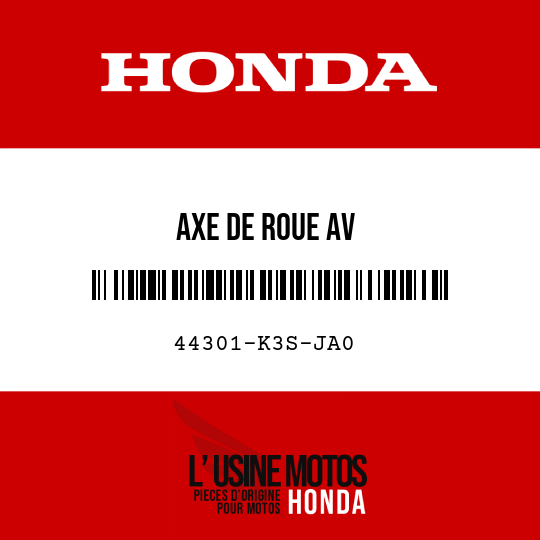 image de 44301-K3S-JA0 AXE DE ROUE AV