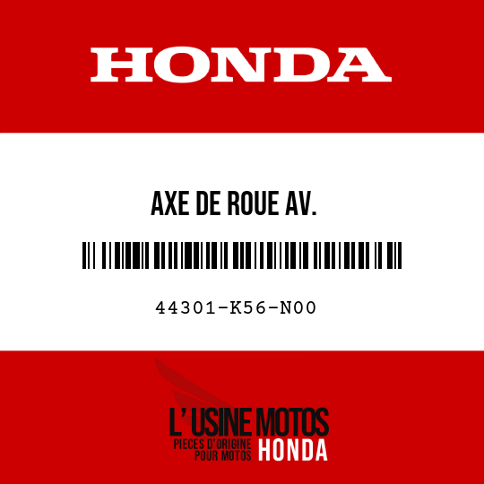 image de 44301-K56-N00 AXE DE ROUE AV.