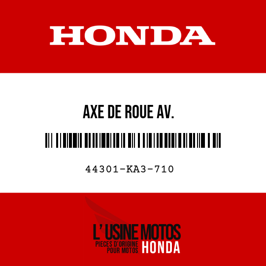 image de 44301-KA3-710 AXE DE ROUE AV.