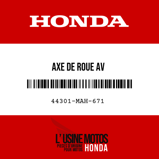 image de 44301-MAH-671 AXE DE ROUE AV