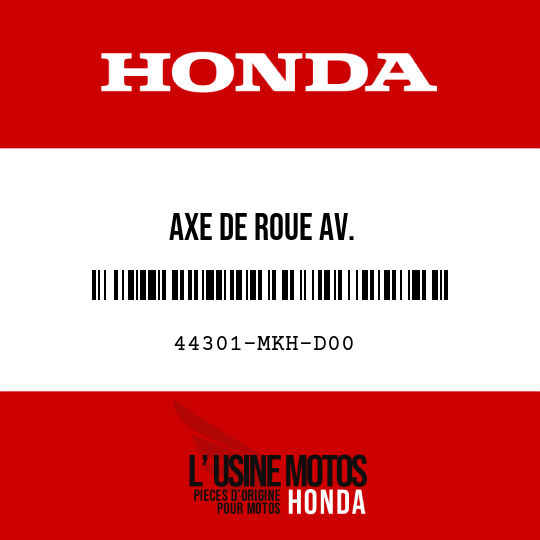 image de 44301-MKH-D00 AXE DE ROUE AV.