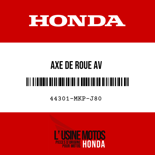 image de 44301-MKP-J80 AXE DE ROUE AV