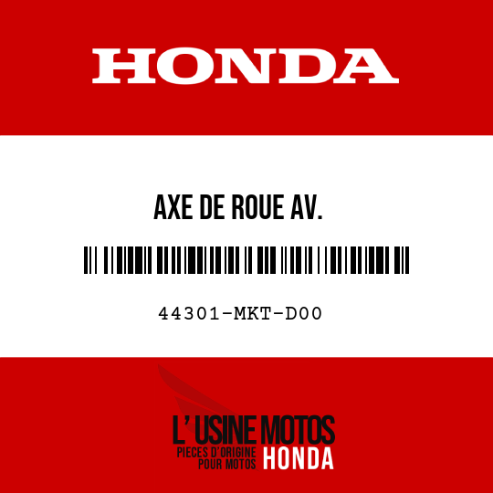 image de 44301-MKT-D00 AXE DE ROUE AV.