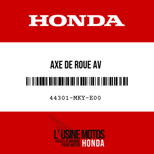 image de 44301-MKY-E00 AXE DE ROUE AV