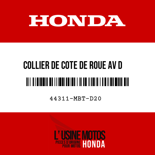 image de 44311-MBT-D20 COLLIER DE COTE DE ROUE AV D