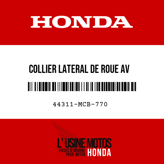 image de 44311-MCB-770 COLLIER LATERAL DE ROUE AV