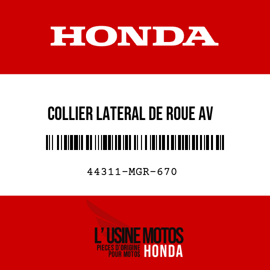 image de 44311-MGR-670 COLLIER LATERAL DE ROUE AV