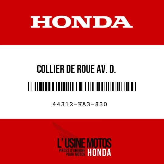 image de 44312-KA3-830 COLLIER DE ROUE AV. D.