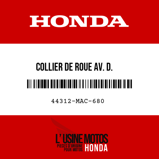 image de 44312-MAC-680 COLLIER DE ROUE AV. D.