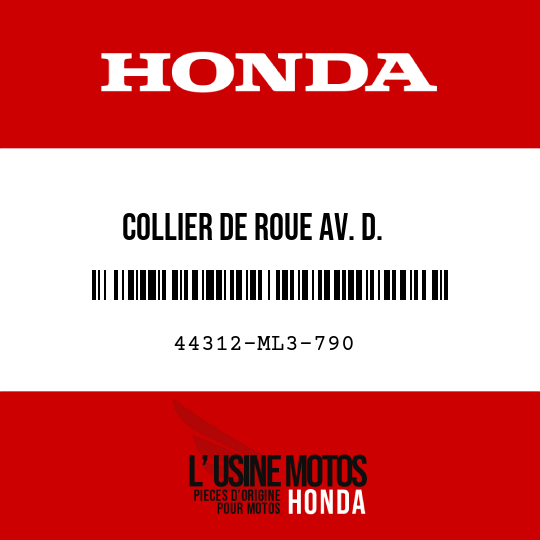 image de 44312-ML3-790 COLLIER DE ROUE AV. D.