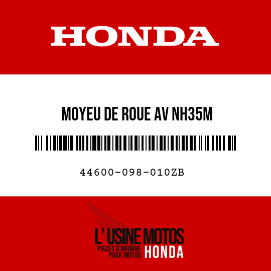 image de 44600-098-010ZB MOYEU DE ROUE AV NH35M 