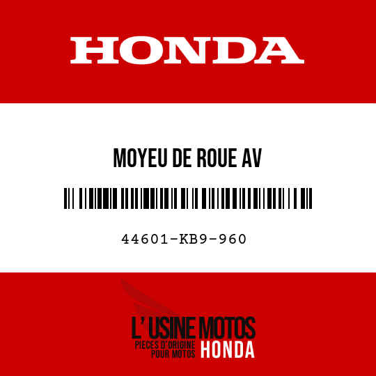 image de 44601-KB9-960 MOYEU DE ROUE AV