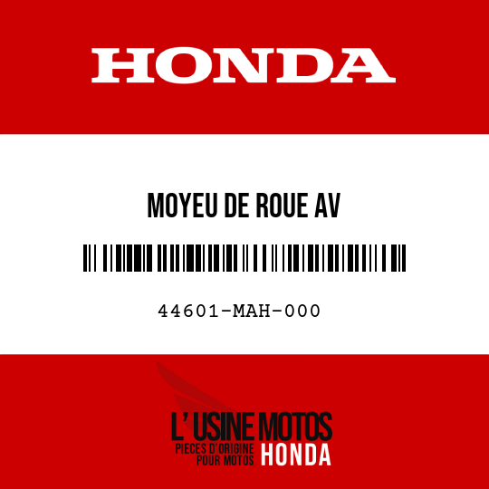 image de 44601-MAH-000 MOYEU DE ROUE AV