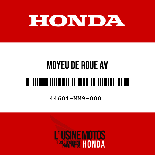 image de 44601-MM9-000 MOYEU DE ROUE AV