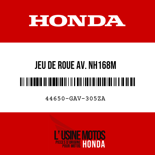image de 44650-GAV-305ZA JEU DE ROUE AV. NH168M
