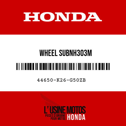 image de 44650-K26-G50ZB WHEEL SUBNH303M