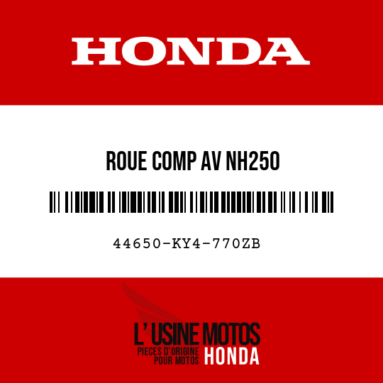 image de 44650-KY4-770ZB ROUE COMP AV NH250 