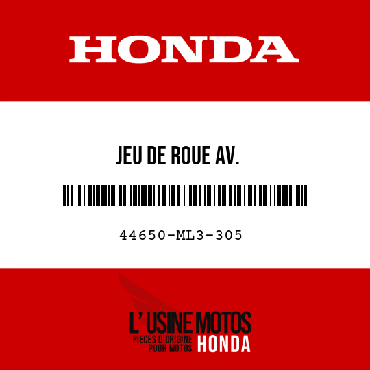 image de 44650-ML3-305 JEU DE ROUE AV.
