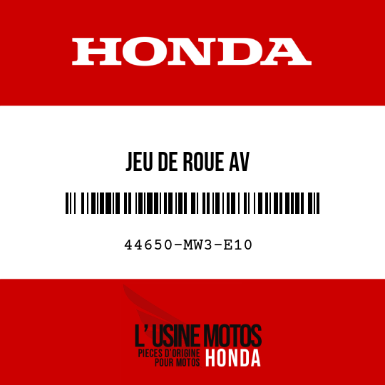 image de 44650-MW3-E10 JEU DE ROUE AV