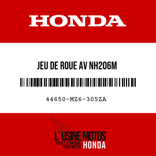 image de 44650-MZ6-305ZA JEU DE ROUE AV NH206M 