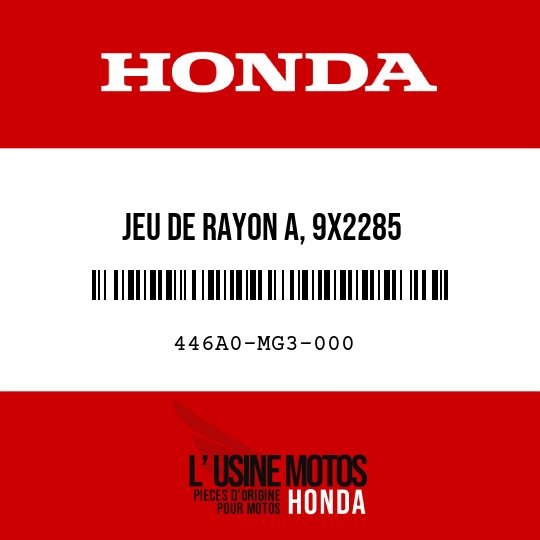 image de 446A0-MG3-000 JEU DE RAYON A, 9X2285