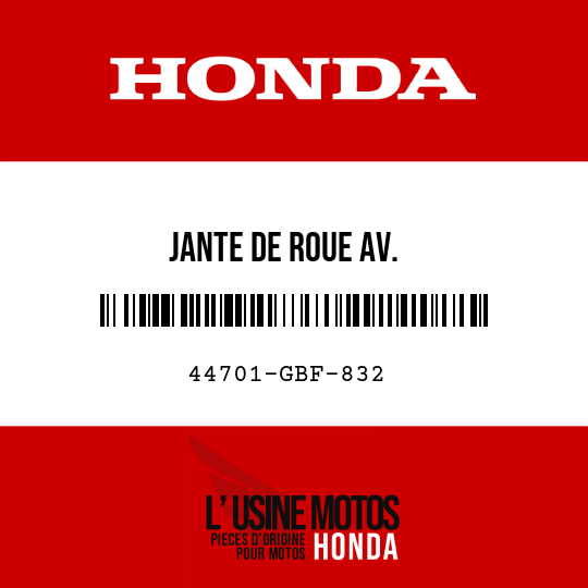 image de 44701-GBF-832 JANTE DE ROUE AV.