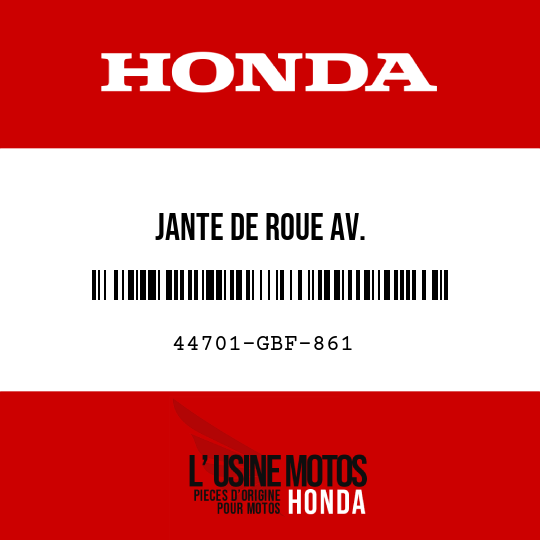 image de 44701-GBF-861 JANTE DE ROUE AV.