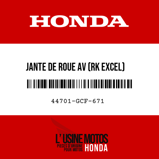 image de 44701-GCF-671 JANTE DE ROUE AV (RK EXCEL)