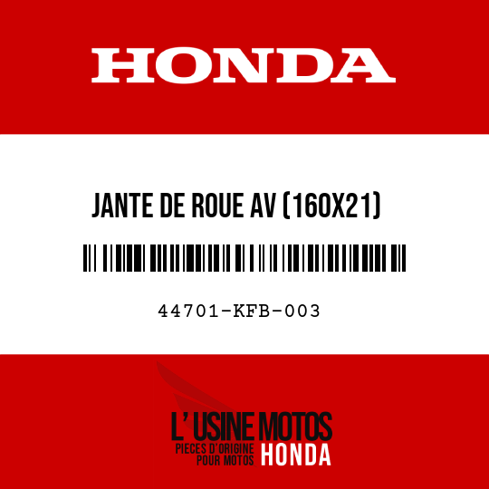 image de 44701-KFB-003 JANTE DE ROUE AV (160X21)