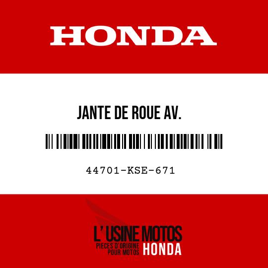 image de 44701-KSE-671 JANTE DE ROUE AV.