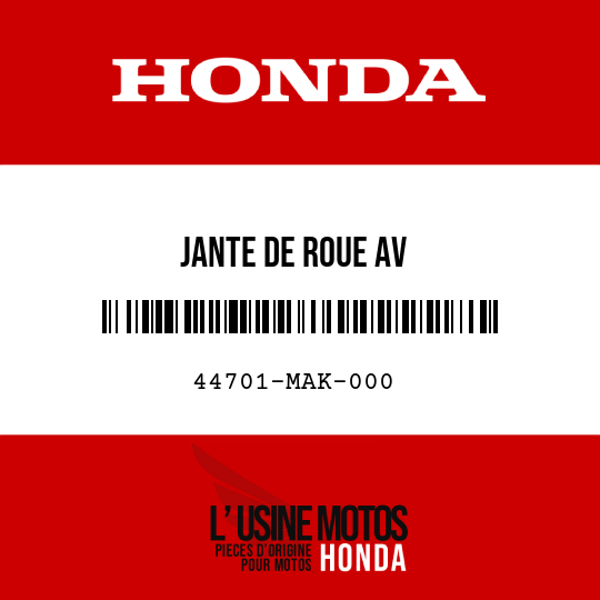 image de 44701-MAK-000 JANTE DE ROUE AV