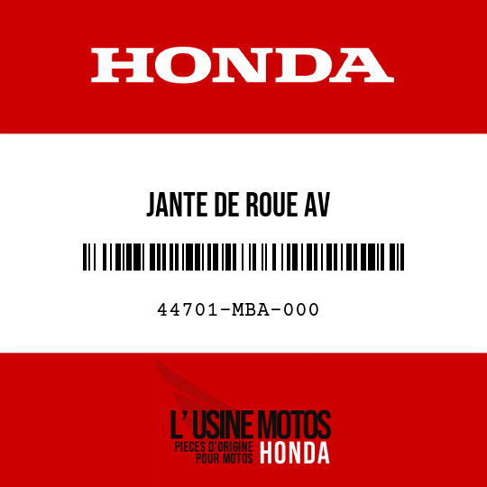 image de 44701-MBA-000 JANTE DE ROUE AV