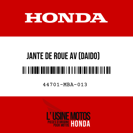 image de 44701-MBA-013 JANTE DE ROUE AV (DAIDO)