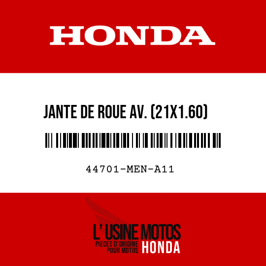 image de 44701-MEN-A11 JANTE DE ROUE AV. (21X1.60)