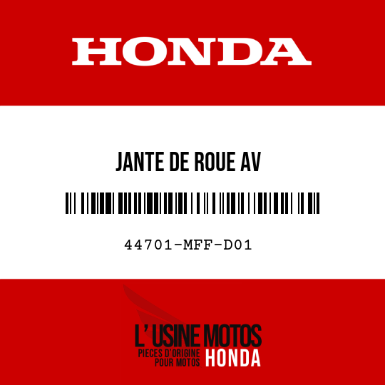 image de 44701-MFF-D01 JANTE DE ROUE AV