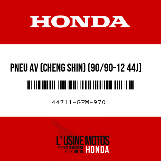 image de 44711-GFM-970 PNEU AV (CHENG SHIN) (90/90-12 44J)