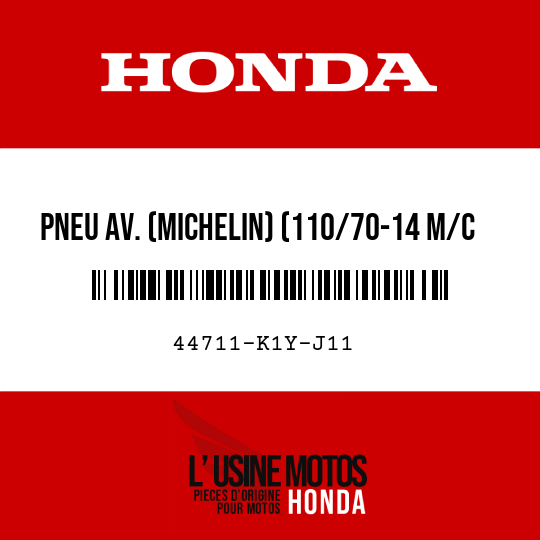 image de 44711-K1Y-J11 PNEU AV. (MICHELIN) (110/70-14 M/C 50P)