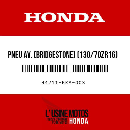 image de 44711-KEA-003 PNEU AV. (BRIDGESTONE) (130/70ZR16)