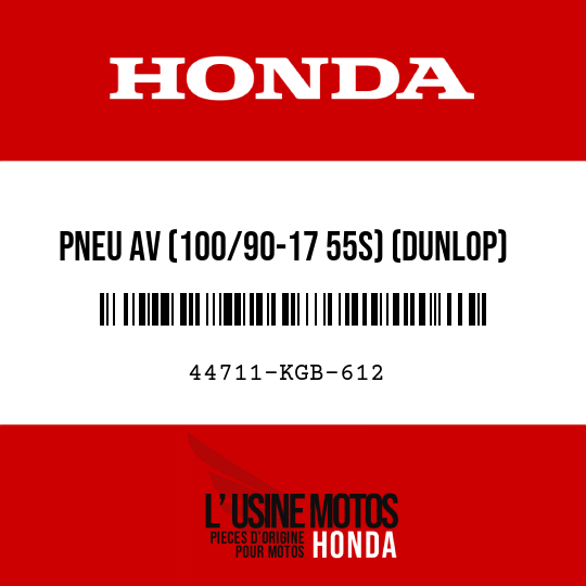 image de 44711-KGB-612 PNEU AV (100/90-17 55S) (DUNLOP)