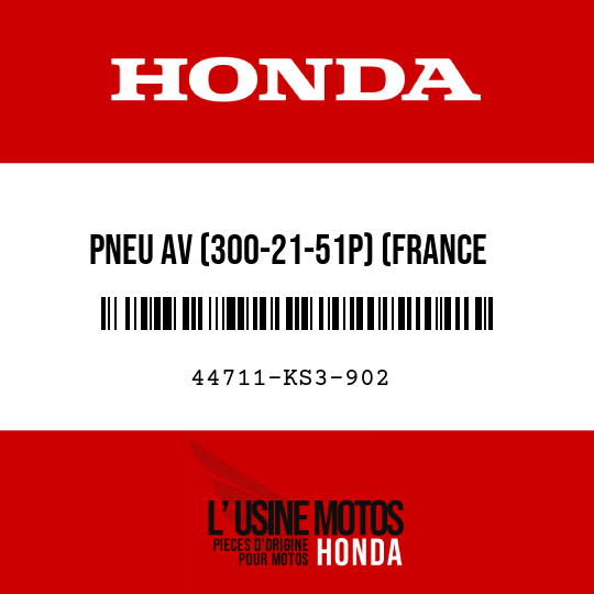 image de 44711-KS3-902 PNEU AV (300-21-51P) (FRANCE DUNLOP)