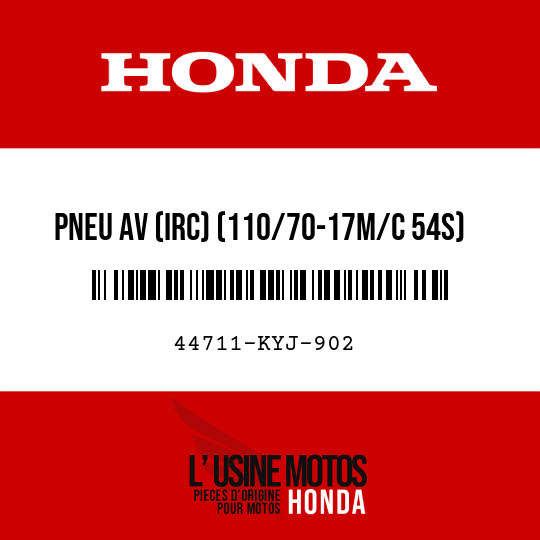 image de 44711-KYJ-902 PNEU AV (IRC) (110/70-17M/C 54S)